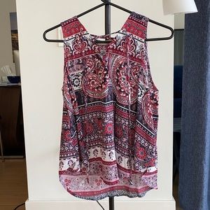 High Low Lace Up Tank Top